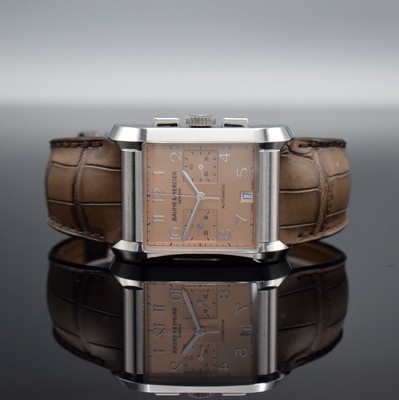 BAUME & MERCIER Hampton Herrenarmbanduhr mit Chronograph, Schweiz um 2015, Automatik, Ref. 65698, massives Geh. in Edelstahl, Boden 4-fach verschr., ...