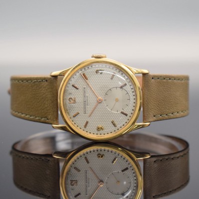 VACHERON & CONSTANTIN feine und seltene Herrenarmbanduhr in RoseG 750/000, Handaufzug, Schweiz um 1942, 3-teil. Geh. l. dell., Boden & Glasrand ...