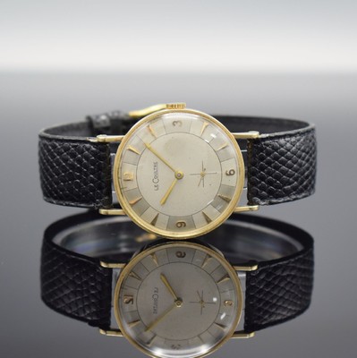 LeCoultre Herrenarmbanduhr in GG 585/000 Referenz 727-722-103, Schweiz/USA um 1955, Handaufzug, 2-teil. Geh., Boden aufgedr., ausgef. ...