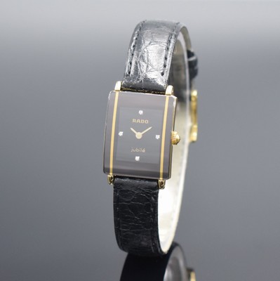RADO Diastar Jubilé Damenarmbanduhr, Schweiz um 1998, Ref. 153.0383.3, quarz, verg. Edelstahlgeh. m. 4-fach verschr. Boden, orig. Lederband m. ...