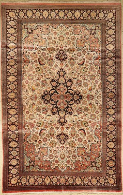 Ghom Seide, Persien, ca. 60 Jahre, reine Naturseide, ca. 208 x 135 cm, EHZ: 2