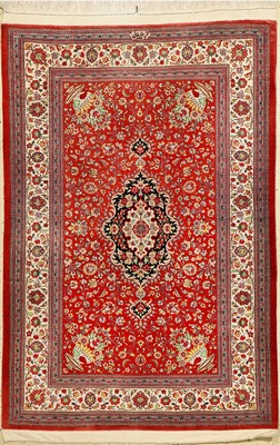 Ghom Seide fein Persien, Signiert(Hajbabai), ca. 60 Jahre, reine Naturseide, ca. 148 x 102 cm, ca. 1,0 Mio. Kn/qm, EHZ: 2