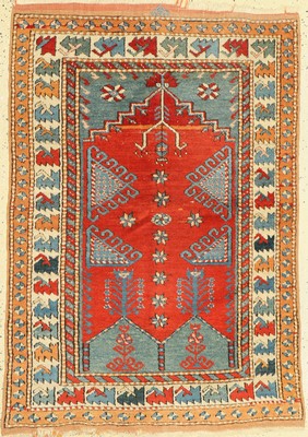 Bergama Gebetsteppich, Türkei, um 1940, Wolle auf Wolle, ca. 144 x 100 cm, EHZ: 3