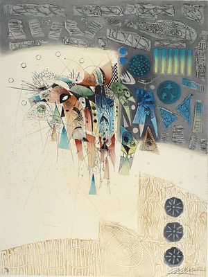 Georges Dussau, geb. 1947, Farbradierung, rechts unten sign., num. 54/99, ca. 75x56 cm