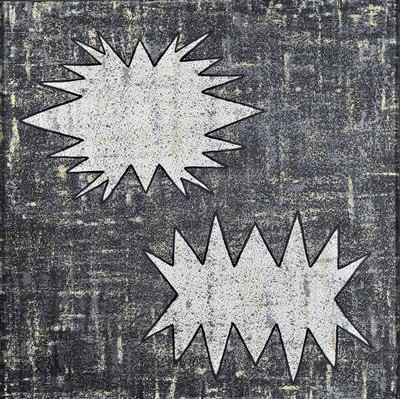 Karin Maas, geb. 1952, Messen und Ausstellungen im In-und Ausland, "Bunte Flächen", Acryl und Gouache, rechts unten sign., dat., R., ...