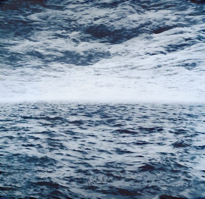 Gerhard Richter, geb. 1932, "Seestück (See- See)", Kunstdruck, Hrsg. Nationalgalerie Berlin, handsign., unter Plexiglas gerahmt, Motiv ca. ...