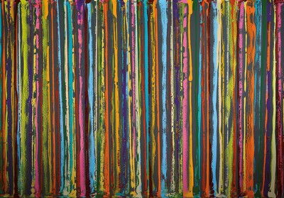 Michael Pfannenschmidt, geb. 1963 in Köln, Ausstellungen im In- und Ausland, Hier: Acryl/Lwd, verso mit Micha sign., dat. 2018, ca. 140x200 cm