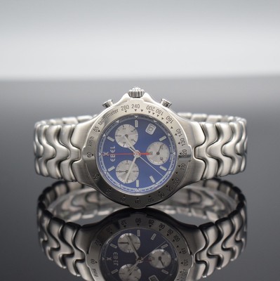 EBEL Sportwave Herrenarmbanduhr m. Chronograph in Stahl, quarz, Ref. 9251641, Boden verschr., orig. Gliederband m. dopp. Faltschl., Lünette m. ...