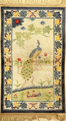 Seiden Peking, China, um 1950, reine Naturseide, ca. 150 x 93 cm, EHZ: 3