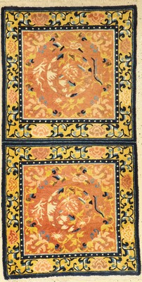 Ning-Hsia Sitzbankteppich, China, um 1920, Wolle auf Baumwolle, ca. 135 x 70 cm, EHZ: 2