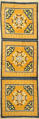 Ning-Hsia Sitzbankteppich, China, um 1900, Wolle auf Baumwolle, ca. 200 x 70 cm, EHZ: 2