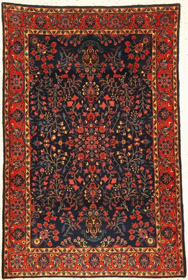 Antiker Manchester Keschan, Persien, um 1910, Manchester Korkwolle geknüpft auf Baumwolle, ca. 195 x 133 cm, EHZ: 2 Sehr guter Zustand(ohne Fransen)