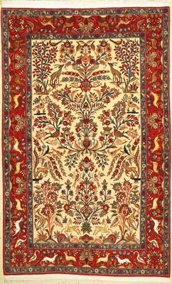 Ghom Kork fein, Persien, ca. 50 Jahre, Korkwolle mit Seide geknüpft auf Baumwolle, ca, 215 x 140 cm, EHZ: 2