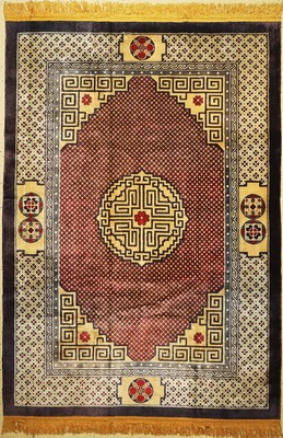 Seiden Ning-Hsia, China, um 1930, reine Naturseide, ca. 310 x 220 cm, EHZ: 2, Sehr guter Zustand
