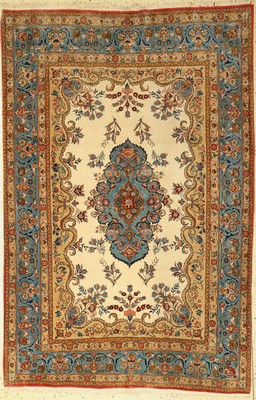 Ghom Kork, Persien, ca. 60 Jahre, Korkwollemit Seide, ca. 210 x 140 cm, EHZ: 2-3