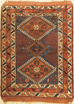 Khamseh antik, Persien, um 1920, Wolle auf Wolle, ca. 165 x 123 cm, EHZ: 3