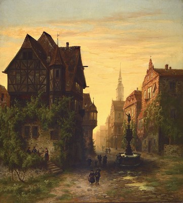 Gustav Hausmann, 1827 Barbis - 1899 Hannover , Studium beim Landschaftsmaler Edmund Koken in Hannover sowie bei Morgenstern, Zimmermann u. Seidel in ...
