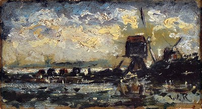 Willem Roelofs, 1822 Amsterdam - 1897 Berchem , Malunterricht bei Abraham Hendrik Winter, Studium an der Akademie Den Haag, Studienreise nach ...