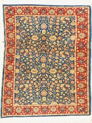 Sehr feiner Seiden Hereke(15 x 15), Signiert, Türkei, um 1960, reine Naturseide, ca. 50 x 40 cm, ca. 2.2 Mio Kn/qm, EHZ: 2(guter Zustand).