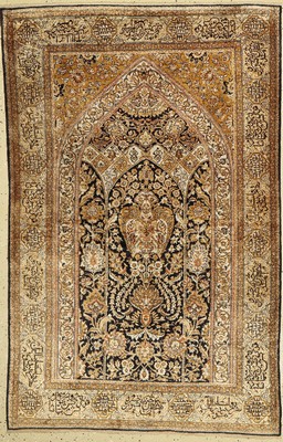 Ghom Seide, Persien, ca. 60 Jahre, reine Naturseide, ca. 170 x 110 cm, EHZ: 2-3