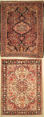 2 Persische Teppiche, Sarogh Mahal, um 1940, ca, 200 x 159 cm, EHZ: 3, Lilian, ca, 50 Jahre, ca, 207 x 140 cm, EHZ: 2