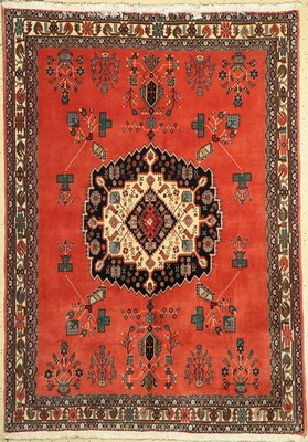 Afschar Kork fein, Persien, ca. 40 Jahre, Korkwolle, ca. 200 x 142 cm, EHZ: 2