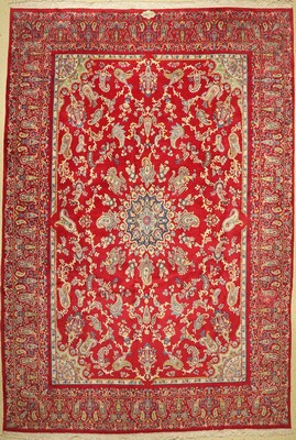 Kerman alt Signiert, (Honarmand), Persien, um 1950, Wolle auf Baumwolle, ca. 438 x 298 cm, EHZ: 2, (kleine Florfehlstelle und Fleck)