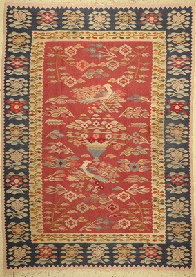 Bessarabien Kelim, Europa, ca. 50 Jahre, Wolle auf Wolle, ca. 250 x 185 cm, EHZ: 2, (fleckig)