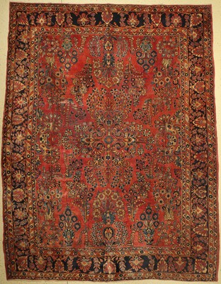 US Re-Import Sarogh, Persien, um 1920, Wolle auf Baumwolle, ca. 355 x 275 cm, EHZ: 4-5