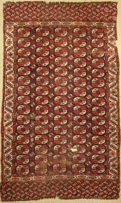 Antiker Hauptteppich, Turkmenistan, 19. Jhd, Wolle auf Wolle, ca. 330 x 215 cm, EHZ: (Fragment)