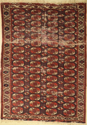 Antiker Hauptteppich, Turkmenistan, 19. Jhd, Wolle auf Wolle, ca. 270 x 195 cm, EHZ: 5