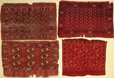 4 Antike Tschowal, Turkmenistan, 19. Jhd, Wolle auf Wolle, ca. 135 x 90 cm, EHZ: 5