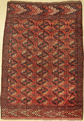 Antiker Hauptteppich, Turkmenistan, 19. Jhd, Wolle auf Wolle, ca. 220 x 155 cm, EHZ: 4