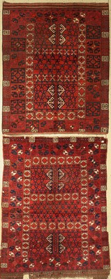 2 Antike Engsi, Turkmenistan, 19. Jhd, Wolle auf Wolle, ca. 190 x 150 cm, EHZ: 3-5