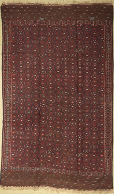 Sumakh alt, Turkmenistan, um 1930, Wolle auf Wolle, ca. 310 x 190 cm, EHZ: 3, (geflickt)