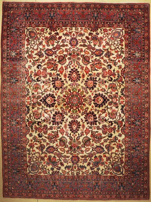 Saman Bachtiar alt, Persien, um 1940, Wolleauf Baumwolle, ca. 408 x 308 cm, EHZ: 2-3
