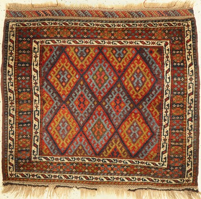 Antiker Jaf, Kaukasus, um 1900, Wolle auf Wolle, ca. 100 x 90 cm, EHZ: 2-3