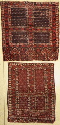 2 Antike Engsi, Turkmenistan, 19. Jhd, Wolle auf Wolle, ca. 160 x 150 cm, EHZ: 4