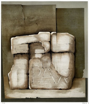 Hans Otto Müller-Erbach, 1921 Bremen-1984 Erbach/Odenwald, 2 Farblithographien von 1979 und 1980, beide handsign., eine bez. E.A., ca. 59x46cm, 1x ...
