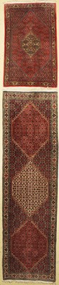 2 feine Bidjar Kork, Handgeknüpft, Persien,Korkwolle, ca. 317 x 90 cm, ca. 145 x 90 cm, EHZ: 2