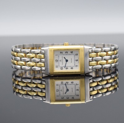 Jaeger-LeCoultre Reverso Damenarmbanduhr in Edelstahl & GG 750/000 Referenz 260.5.08, Schweiz um 1995, quarz, Wendegehäuse m. Inhaber-Monogramm, ...