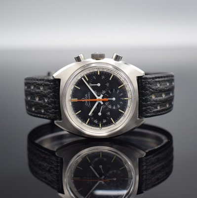 OMEGA Seamaster nahezu neuwertiger Schaltradchronograph Referenz 145.016-68, Schweiz um 1968, Handaufzug, Edelstahlgeh. inkl. orig. Lederband m. ...