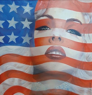 Doris Zeidlewitz, geb. 1959, Studium am Städel in Frankfurt und an der Hochschule für Gestaltung Offenbach, hier: American Woman, aus der Serie ...
