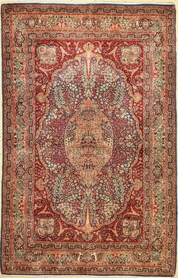 Lahor alt, Pakistan, um 1940, Wolle auf Baumwolle, ca. 212 x 140 cm, EHZ: 2-3