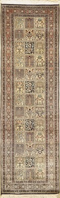 Kaschmir, Pakistan, ca. 40 Jahre, merzerisierte Baumwolle, ca. 250 x 80 cm, EHZ:2