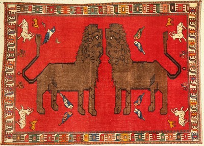 Ghaschgai alt, Persien, um 1950, Wolle auf Wolle, ca. 180 x 130 cm, EHZ: 3-4