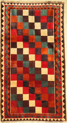 Gabbeh alt, Persien, um 1950, Wolle auf Wolle, ca. 220 x 125 cm, EHZ: 2