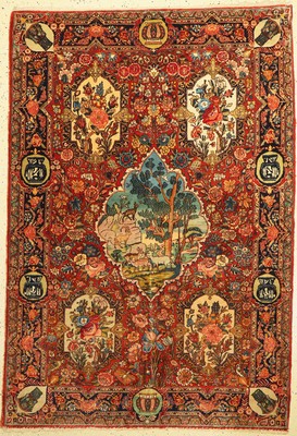 Antiker Täbriz fein, Persien, um 1910, Korkwolle, ca. 205 x 140 cm, EHZ: 2