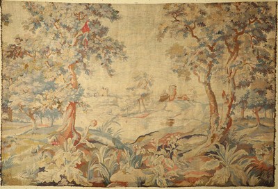 Flämische Tapisseri antik, (Fragment), um 1900, Wolle auf Baumwolle, ca. 300 x 194 cm, EHZ: 2