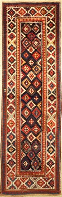 Antiker Kazak, Kaukasus, 19. Jhd, Wolle aufWolle, ca. 350 x 110 cm, EHZ: 3